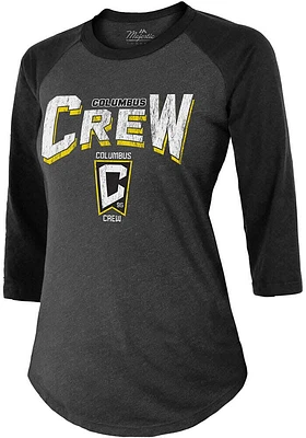 Columbus Crew Womens Black Raglan LS Tee