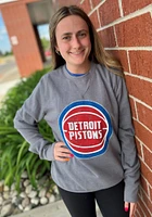 Detroit Pistons Mens Grey PRIMARY Long Sleeve Fashion Sweatshirt