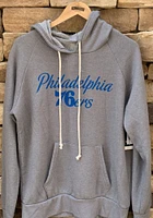 Philadelphia 76ers Mens Grey STACKED WORDMARK Fashion Hood