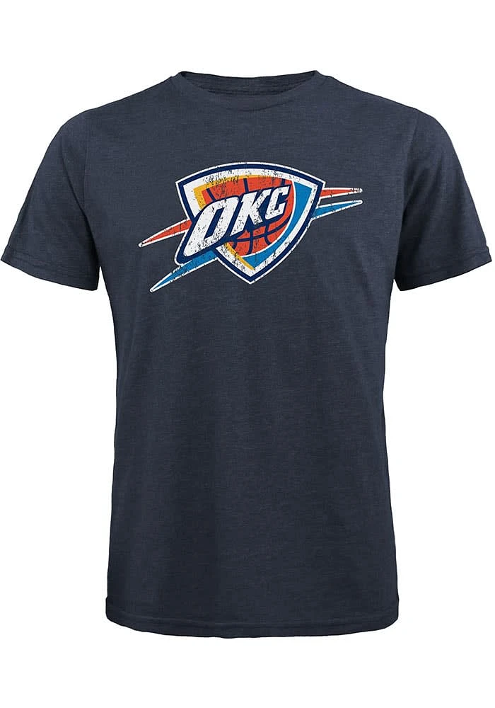 Oklahoma City Thunder Navy Blue PRIMARY Short Sleeve Fashion T Shirt