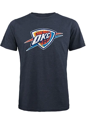 Oklahoma City Thunder Navy Blue PRIMARY Short Sleeve Fashion T Shirt