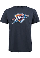Oklahoma City Thunder Navy Blue PRIMARY Short Sleeve Fashion T Shirt
