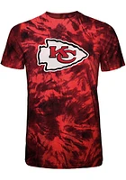 Travis Kelce Kansas City Chiefs Red Tie Dye Primary Player Short Sleeve Fashion T Shirt