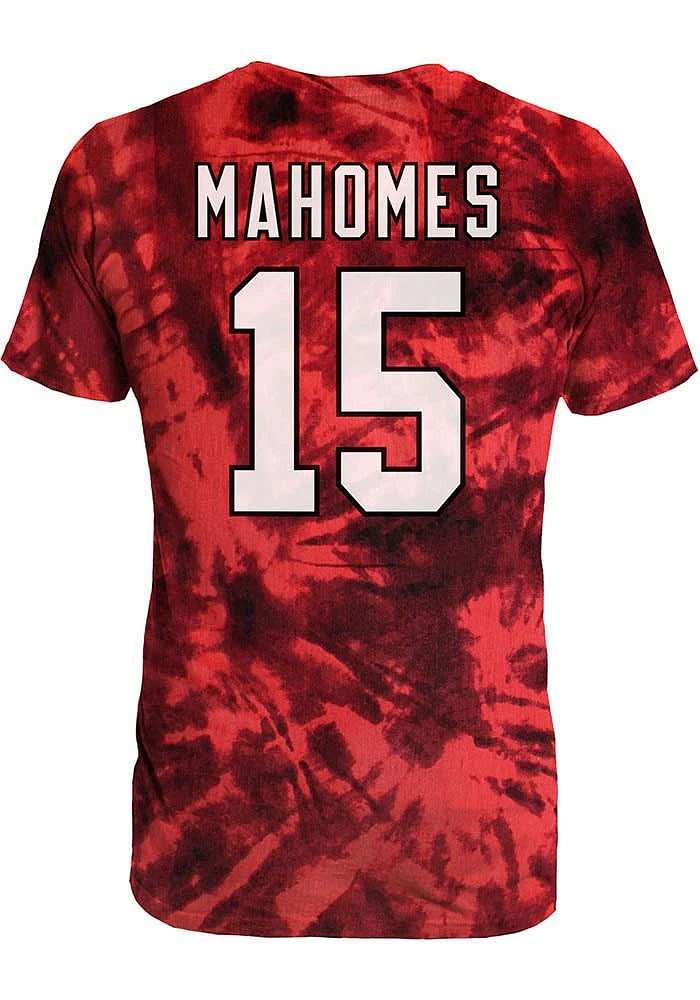 Patrick Mahomes Kansas City Chiefs Red Tie Dye Primary Player Short Sleeve Fashion T Shirt