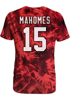 Patrick Mahomes Kansas City Chiefs Red Tie Dye Primary Player Short Sleeve Fashion T Shirt