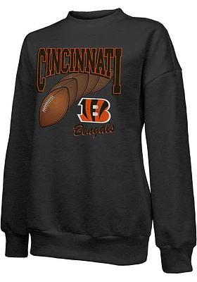 Cincinnati Bengals Womens Black Bank Shot Crew Sweatshirt