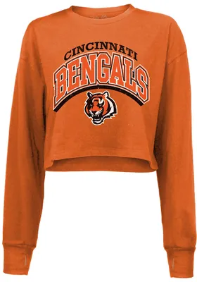 Cincinnati Bengals Womens Cropped LS Tee