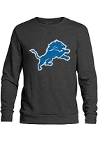 Detroit Lions Mens Charcoal Primary Logo Long Sleeve Fashion Sweatshirt