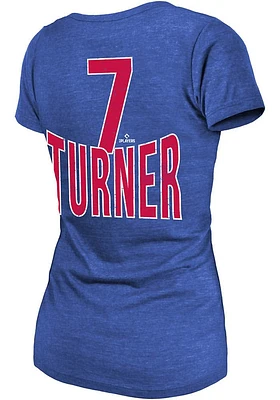 Trea Turner Philadelphia Phillies Womens Blue Player T-Shirt