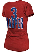 Bryce Harper Philadelphia Phillies Womens Red Player T-Shirt