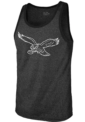Philadelphia Eagles Mens Black Retro Eagle Short Sleeve Tank Top