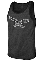 Philadelphia Eagles Mens Black Retro Eagle Short Sleeve Tank Top