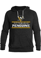 Pittsburgh Penguins Mens Black SIDELINE Fashion Hood