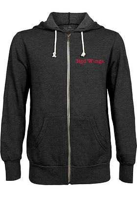 Detroit Red Wings Mens Black Primary Long Sleeve Zip Fashion