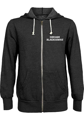 Chicago Blackhawks Mens Black Primary Long Sleeve Zip Fashion