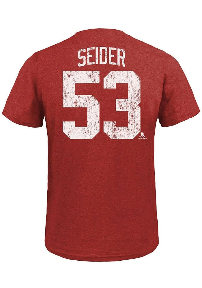 Moritz Seider Detroit Red Wings Name And Number Short Sleeve Fashion Player T Shirt