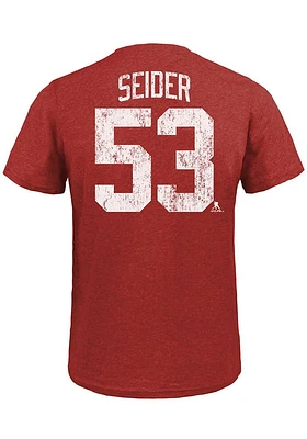 Moritz Seider Detroit Red Wings Name And Number Short Sleeve Fashion Player T Shirt