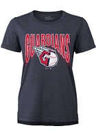 Jose Ramirez Cleveland Guardians Womens Navy Blue High Low Player T-Shirt