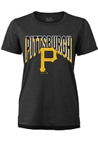 Roberto Clemente Pittsburgh Pirates Womens Black High Low Player T-Shirt