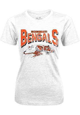 Cincinnati Bengals Womens White Triblend Short Sleeve T-Shirt