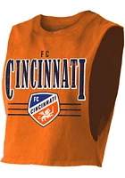 FC Cincinnati Womens Orange Cut Off Tank Top