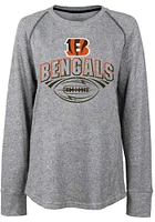 Cincinnati Bengals Womens Grey Bonus Crew Sweatshirt