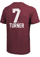 Trea Turner Philadelphia Phillies Maroon Name Number Short Sleeve Fashion Player T Shirt