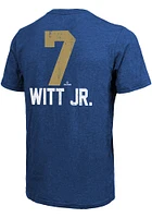 Bobby Witt Jr Kansas City Royals Blue Name Number Short Sleeve Fashion Player T Shirt