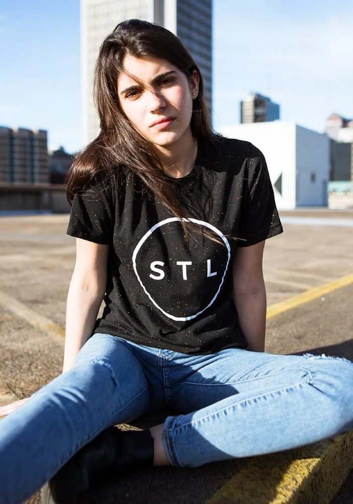 Arch Apparel St Louis Black City Circle Short Sleeve Fashion T Shirt