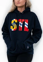 Arch Apparel St Louis Mens Navy Blue Flag Infill Long Sleeve Hoodie