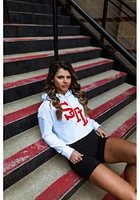 Arch Apparel St Louis Womens White Slab Decline Hooded Sweatshirt
