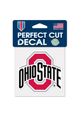 Ohio State Buckeyes Logo Graphic Auto Decal - Red