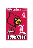 Louisville Cardinals 11x17 Multi Use Sheet Auto Decal - Red