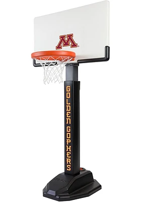 White Minnesota Golden Gophers Junior Adjustable Basketball Set