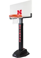 White Nebraska Cornhuskers Junior Adjustable Basketball Set