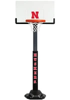 White Nebraska Cornhuskers Junior Adjustable Basketball Set