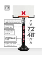 White Nebraska Cornhuskers Junior Adjustable Basketball Set