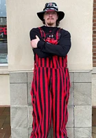 RALLY Mens Red Striped Overalls
