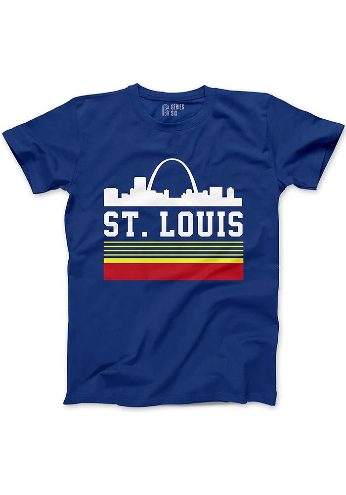 Series Six St Louis Blue Retro STL Arch Short Sleeve T Shirt