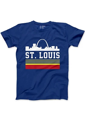 Series Six St Louis Blue Retro STL Arch Short Sleeve T Shirt