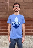 Series Six St Louis Light Blue Fleur de Lis Short Sleeve T Shirt