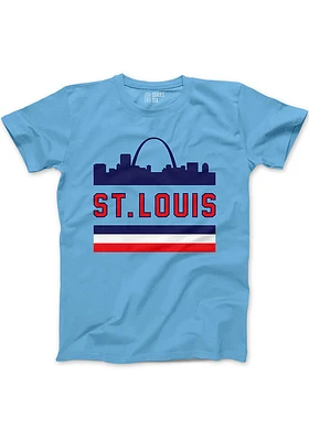 Series Six St Louis Light Blue Skyline Short Sleeve Fashion T Shirt