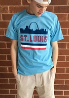 Series Six St Louis Light Blue Skyline Short Sleeve Fashion T Shirt