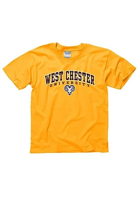 West Chester Golden Rams Youth Gold Midsize Arch Short Sleeve T-Shirt