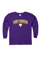 West Chester Golden Rams Youth Purple Midsize Arch Long Sleeve T-Shirt