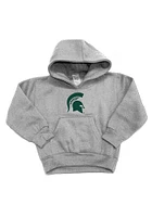 Michigan State Spartans Toddler Grey Logo Long Sleeve Hooded Sweatshirt