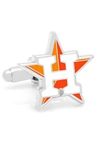 Houston Astros Silver Plated Mens Cufflinks