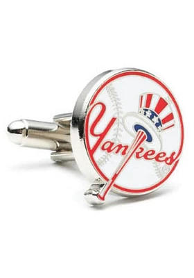 New York Yankees Silver Plated Mens Cufflinks