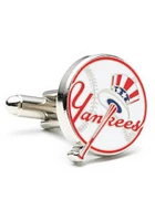 New York Yankees Silver Plated Mens Cufflinks