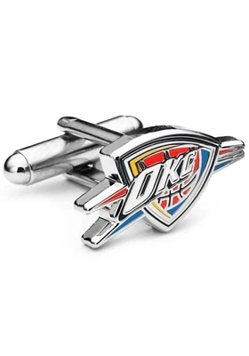 Oklahoma City Thunder Silver Plated Mens Cufflinks